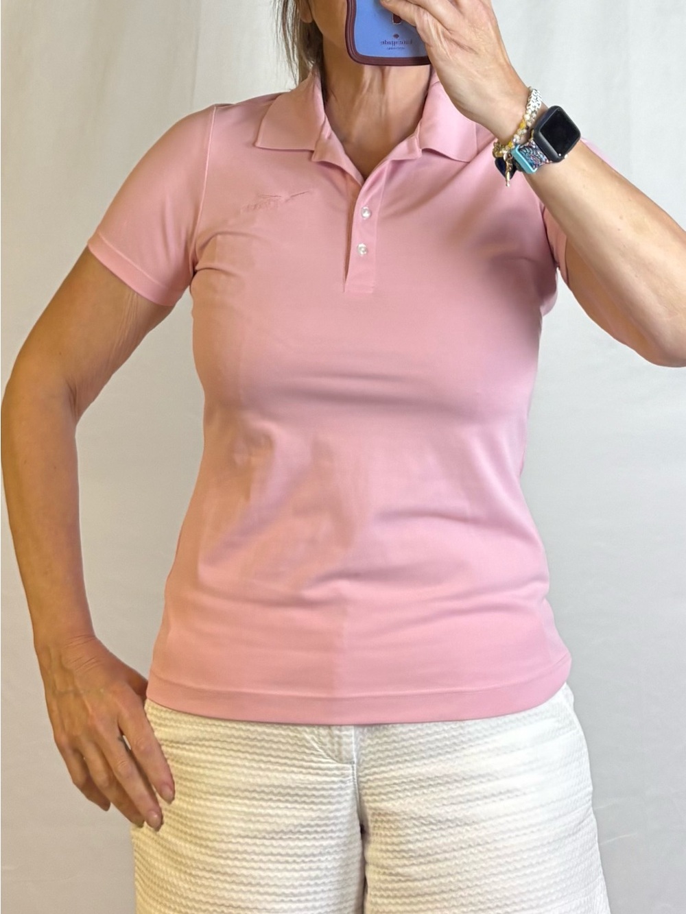 Greg Norman Collection Pink Short-Sleeve Polo